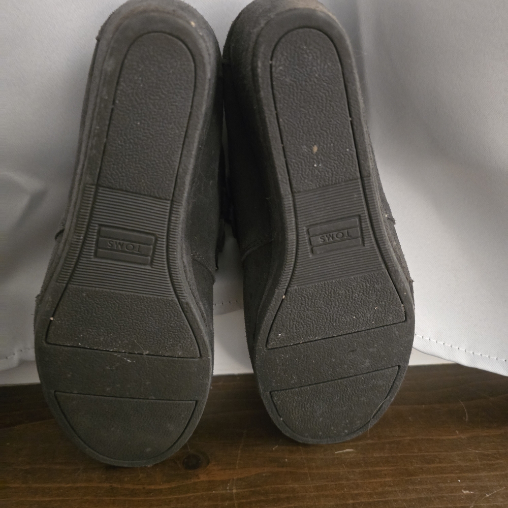 Toms Black Suede Wedge Shoes - Picture 5 of 5